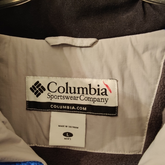 Columbia Goodfair Mens Blue Black Core Interchange Windbreaker Hooded Sz L - Picture 4 of 16